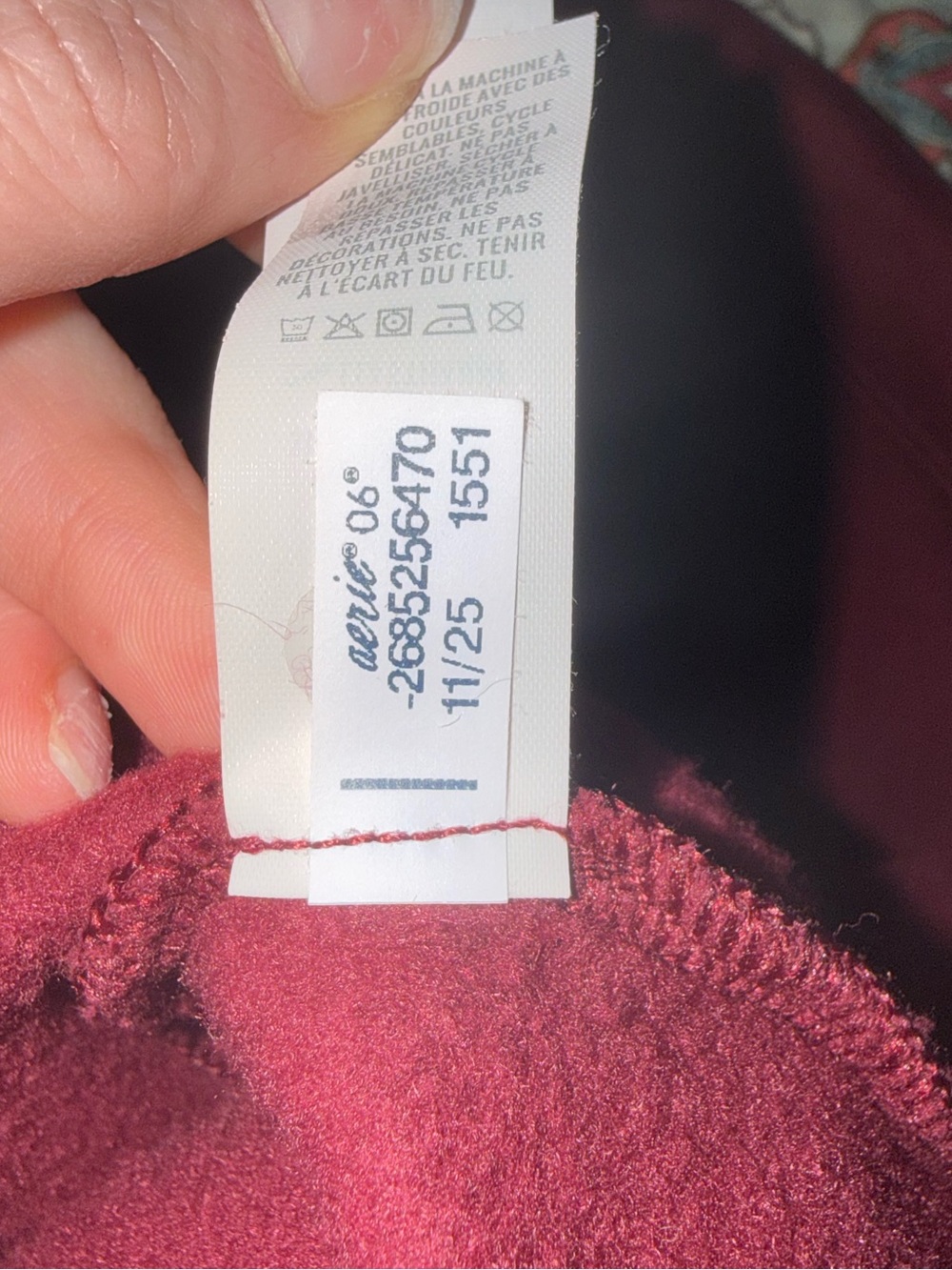 aerie Deep Burgundy Oversized Crew Sweatshirt - Picture 11 of 13